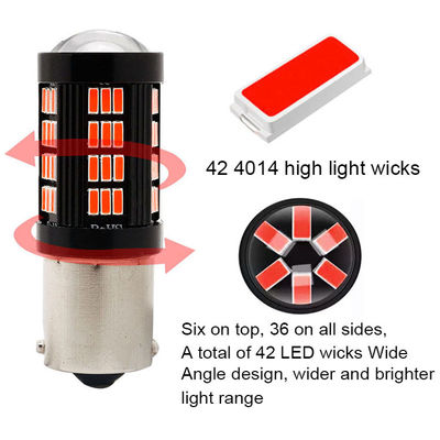 1157 1156 4014 66 SMD LED Brake Light Cars Reversing Interior LED Bulbs Auto Canbus