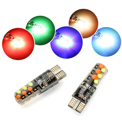 Brightness New type car Interior led light bulb T10 5050 6SMD RGB color With RGB With Remote strobe flashing lights
