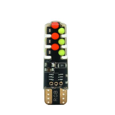 Brightness New type car Interior led light bulb T10 5050 6SMD RGB color With RGB With Remote strobe flashing lights