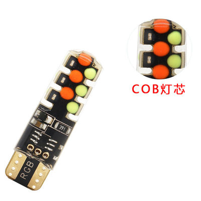 Brightness New type car Interior led light bulb T10 5050 6SMD RGB color With RGB With Remote strobe flashing lights