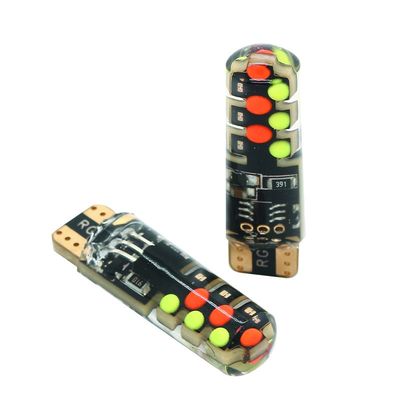Brightness New type car Interior led light bulb T10 5050 6SMD RGB color With RGB With Remote strobe flashing lights