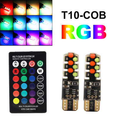 Brightness New type car Interior led light bulb T10 5050 6SMD RGB color With RGB With Remote strobe flashing lights