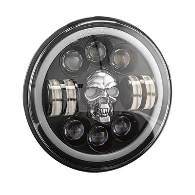 7Inch Round Motorcycle LED Headlights For Harley Royal Enfield 12000lm