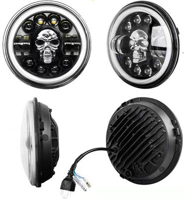 7Inch Round Motorcycle LED Headlights For Harley Royal Enfield 12000lm