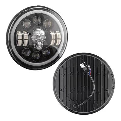 7Inch Round Motorcycle LED Headlights For Harley Royal Enfield 12000lm